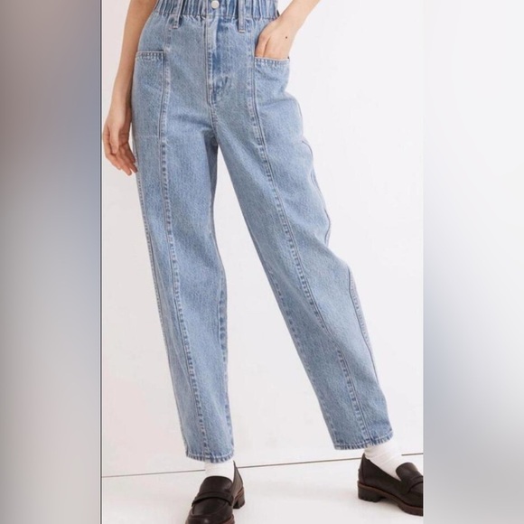 Madewell Pull- On Balloon Jeans in Closson Wash XXL - Picture 11 of 11